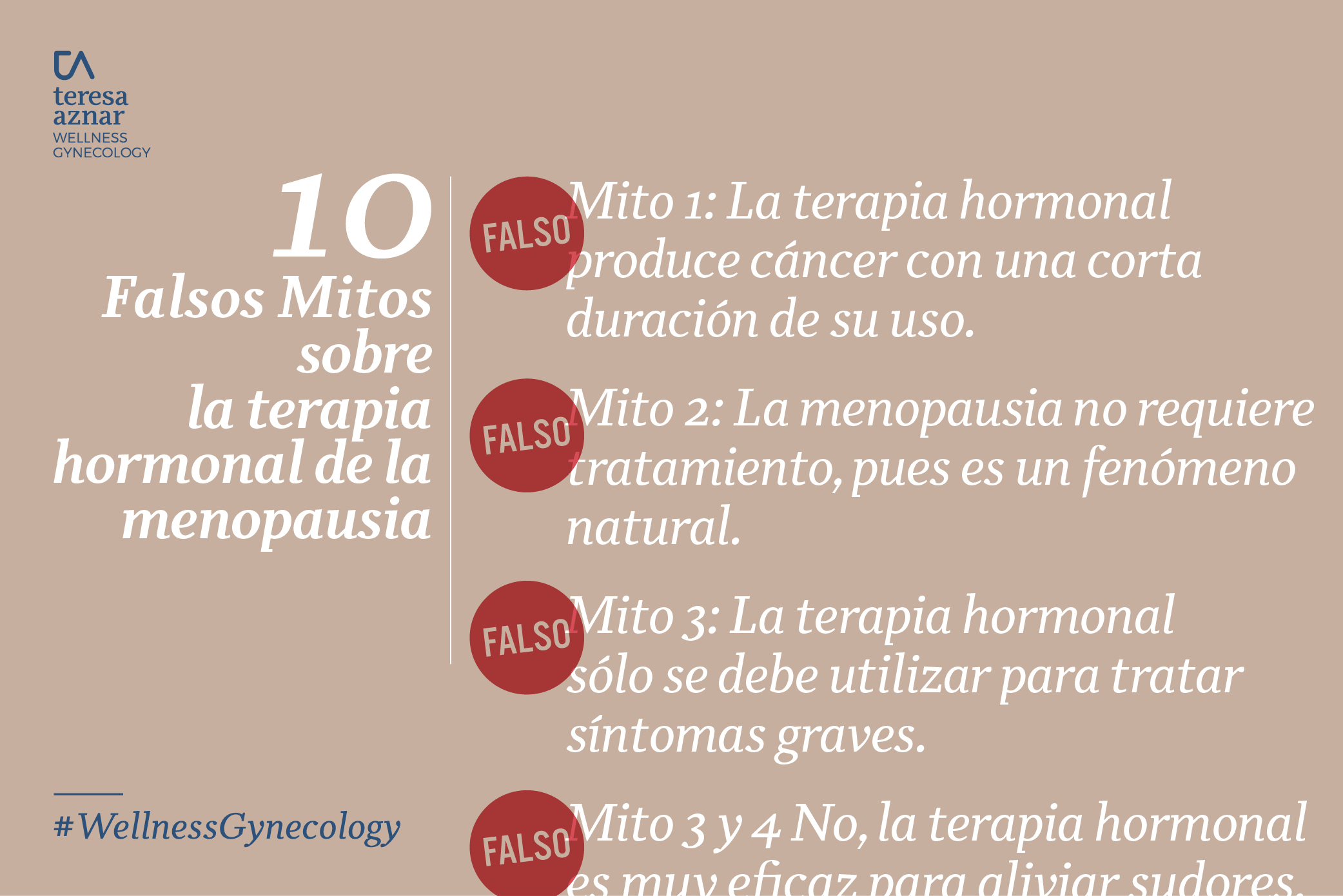 Falsos Mitos terapia hormonal Menopausia